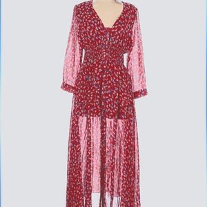 Zeagoo casual dress, size M, maroon red